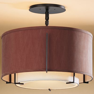 Exos Double Shade Semi-Flushmount Small by Hubbardton Forge - Starlight Lighting USA and Canada